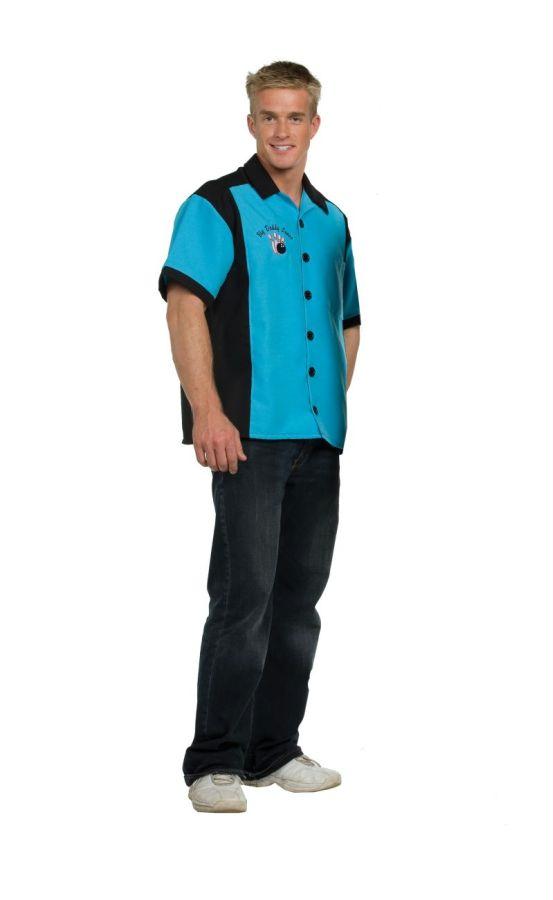Picture of Costumes For All Occasions Ur29054Xl Bowling Shirt Turquoise Xl