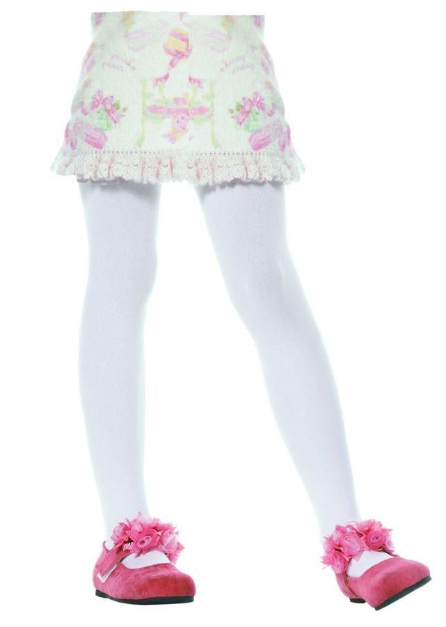 Picture of Costumes For All Occasions Ua4646Wtmd Tights Child White Medium 4-6