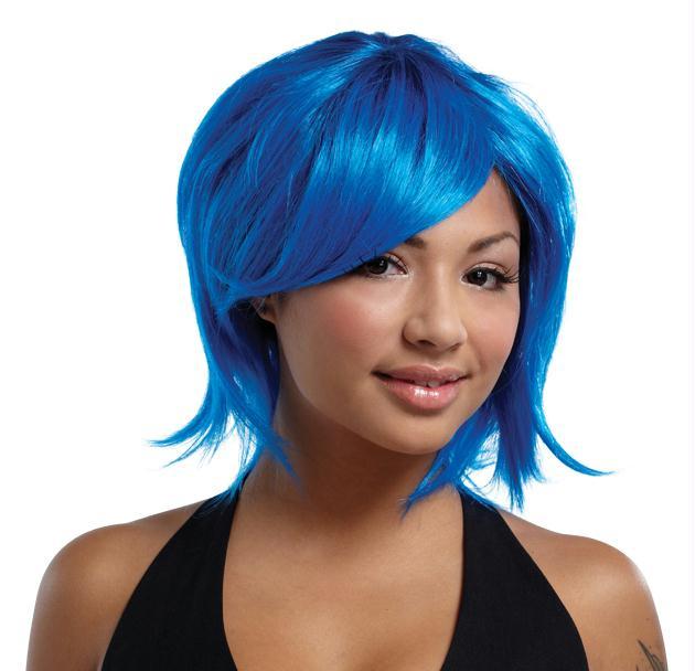 Picture of Costumes For All Occasions Mr177418 Sweetshag Wig Blue-Royal Blue