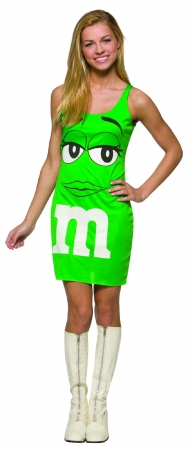 Picture of Costumes For All Occasions Gc4042 M&amp;Ms Green Tank Dress 13-16