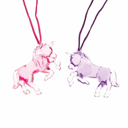 Picture of US Toy Company JA743 Unicorn Necklaces - Pack of 12