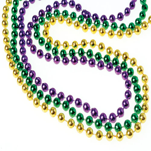 Picture of US Toy Company OD439 Mardi Gras Met Bead Necklaces - Pack of 144