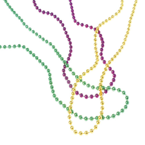 Picture of US Toy Company OD440 Mardi Gras Met Bead Necklaces - Pack of 144