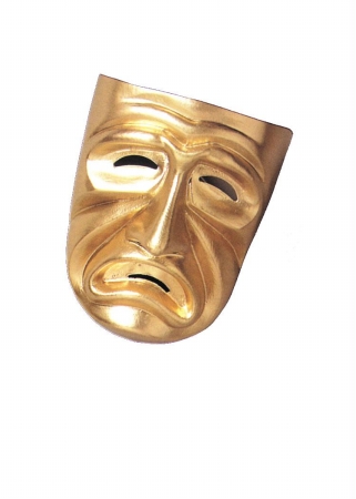 Picture of Costumes For All Occasions Ma804 Tragedy Mask Gold