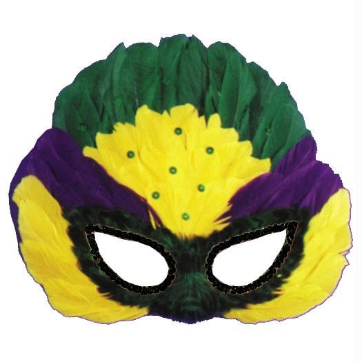 Picture of Costumes For All Occasions Ti54 Mask Mardi Gras Sequin Feather