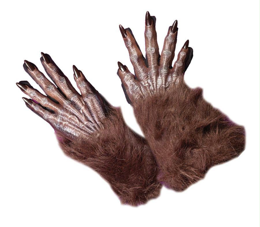 Picture of Costumes For All Occasions Fw8274Br Gloves Werewolf Brown