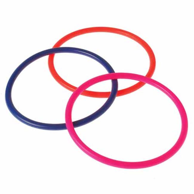 US Toy Company C6 Neon Carnival Rings-5.25 Inch - Pack of 12 - Afbeelding 1 van 1
