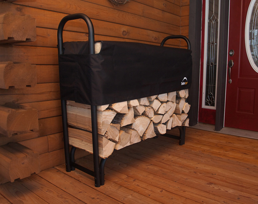Picture of ShelterLogic 90401 4 ft. - 1 2 m Heavy Duty Firewood Rack with Cover