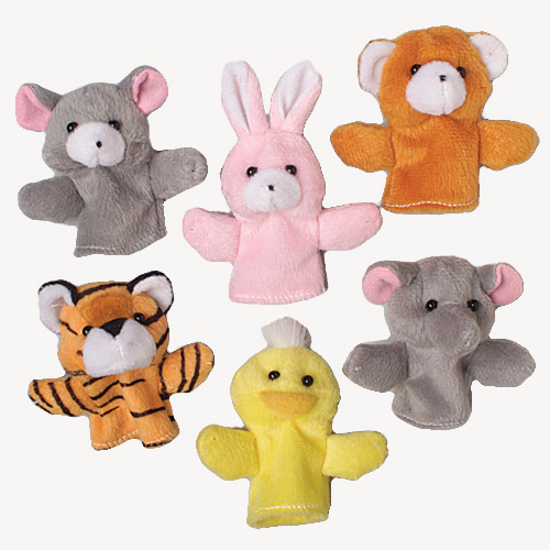 Picture of US Toy Company 1510 Animal Finger Puppets - Pack of 12