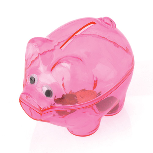 Picture of US Toy Company BB80 Pink Piggy Banks - Pack of 12