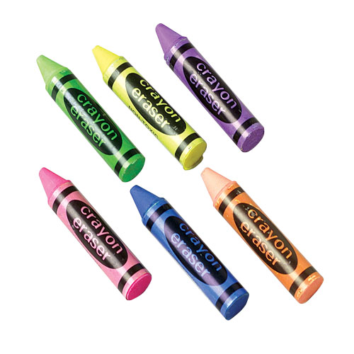Crayon Shape Erasers-36-Bx