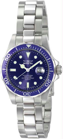 Picture of Invicta 4863 Womens Stainless Steel Pro Diver Blue Dial Watch