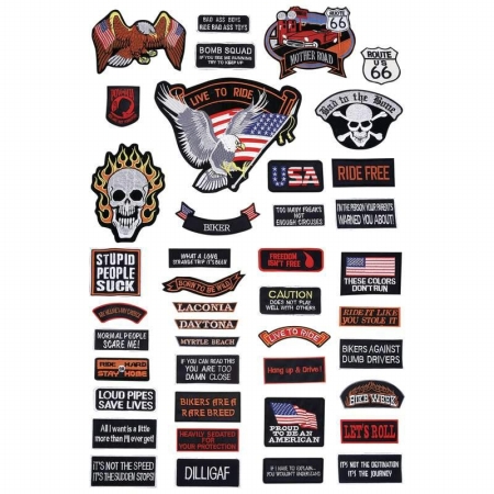 Picture of Diamond Plate GFPATCH42 Diamond Plate 42Pc Embroidered Patch Set