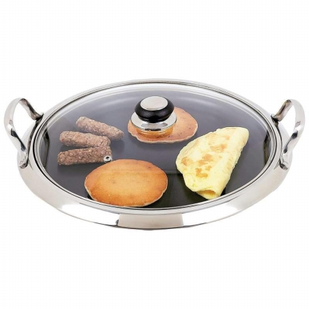 Picture of Chef KTGRID2G Chef 12 in. Ss Round Non Stick Griddle
