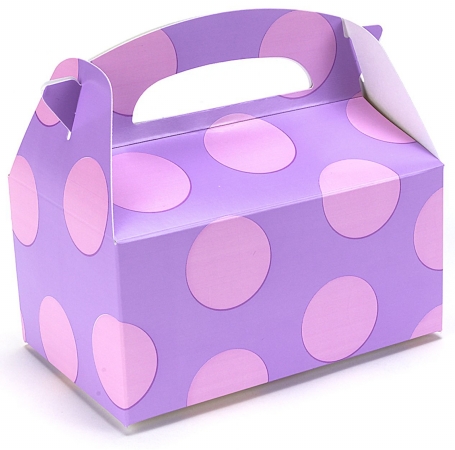 Picture of Rubies  173939 Lavender with Pink Dots Empty Favor Boxes
