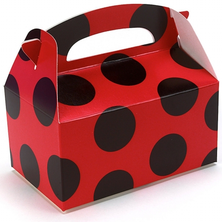 Picture of Rubies  173941 Red with Black Dots Empty Favor Boxes