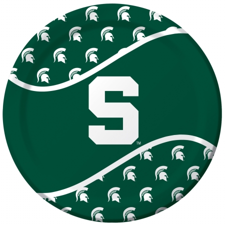 Picture of Creative Converting 207329 Michigan State Spartans Dinner Plates