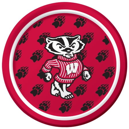 Picture of Creative Converting 207557 Wisconsin Badgers Dessert Plates