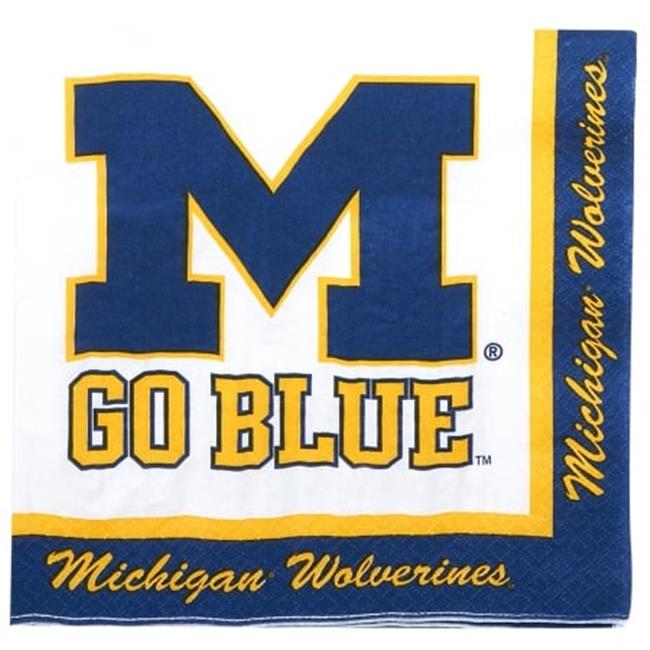 Creative Converting 207341 Michigan Wolverines Lunch Napkins