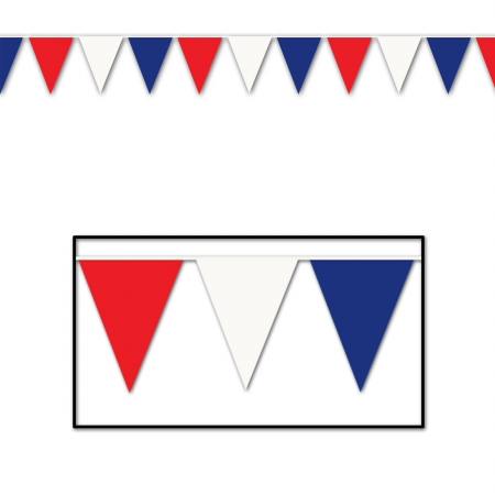 Red, White & Blue Pennant Banner - All-Weather #BWR207 (Units per case: 12)