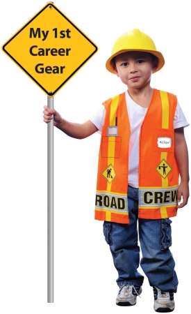 Picture of Aeromax 199894 My First Career Gear - Road Crew Toddler Costume - Orange - Toddler 3-5