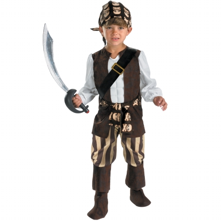 Picture of Disguise 150632 Rogue Pirate Toddler Costume - Brown - Size 4-6