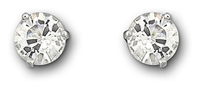 Picture of Swarovski Solitaire Pierced Earrings - White - Rhodium Plating - 1800046