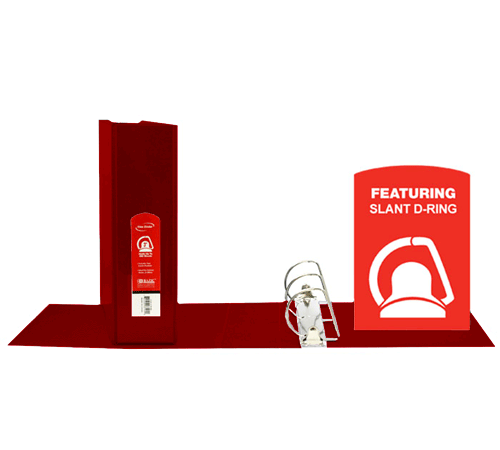 Bazic BAZIC 2" Burgundy Slant-D Ring View Binder w/ 2 Pockets Pack of 12