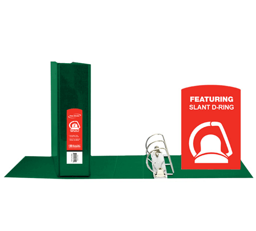Bazic BAZIC 2" Green Slant-D Ring View Binder w/ 2 Pockets Pack of 12