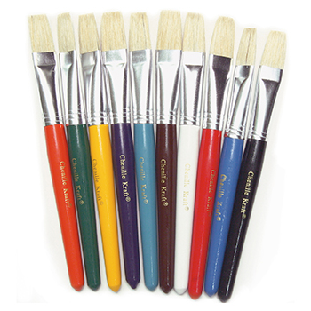 Picture of Chenille Kraft Company CK-5184 Flat Wooden Handle Brushes 10/Set