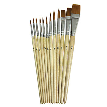 Picture of Chenille Kraft Company CK-5136 Watercolor Brushes 12Pk Assorted Sizes