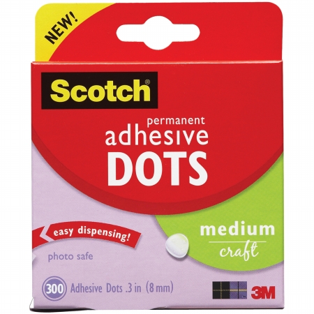 Picture of 3M 3MADH-300M Scotch Permanent Adhesive Dots-Medium Craft 300-Pkg
