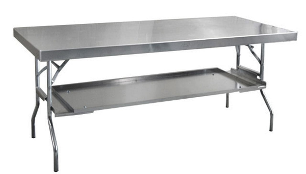 Mounts Under Folding Table with Aluminum Lower Deck Shelf
