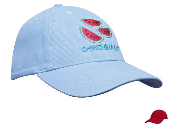 4040RE Brushed Heavy Cotton Youth Size Cap - Red