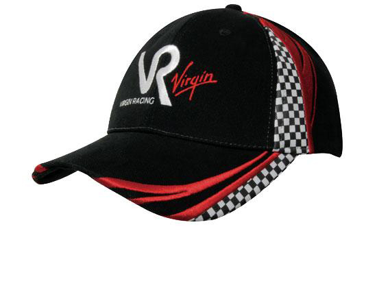 4083BL-RE Specialty Cap - Black/Red - Structured Low Profile - Embroidered Design
