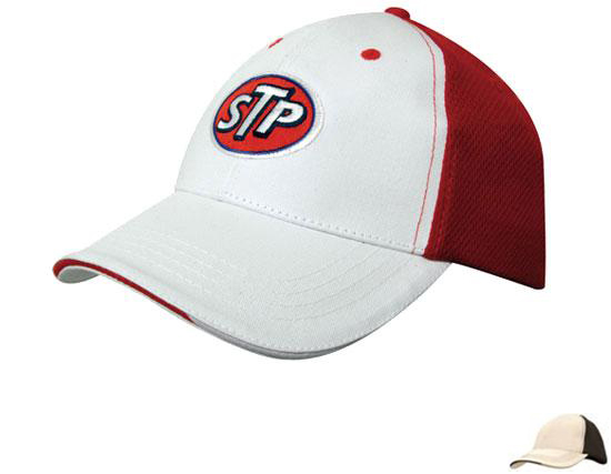 4084WH-BL Cool Mesh Truckers Cap - White-Black