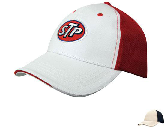 4084WH-NA Cool Mesh Truckers Cap - White-Navy