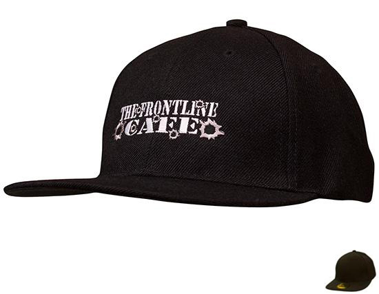 4087BL American Twill Flat Peak Cap - Black