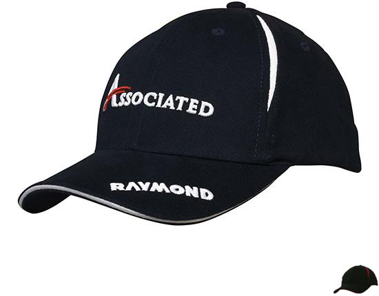 4092BL-RE Crown Inserts and Sandwich Trim Cap - Black-Red