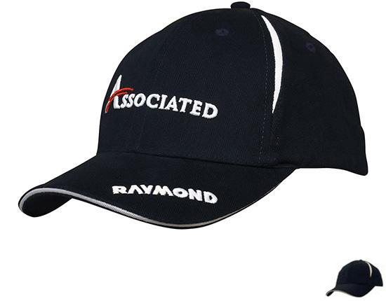 4092NA-WH Crown Inserts and Sandwich Trim Cap - Navy-White