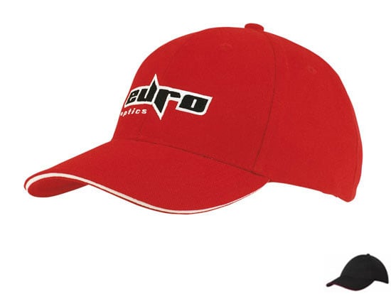 4210BL-RE Sandwich Trim Cap - Black-Red