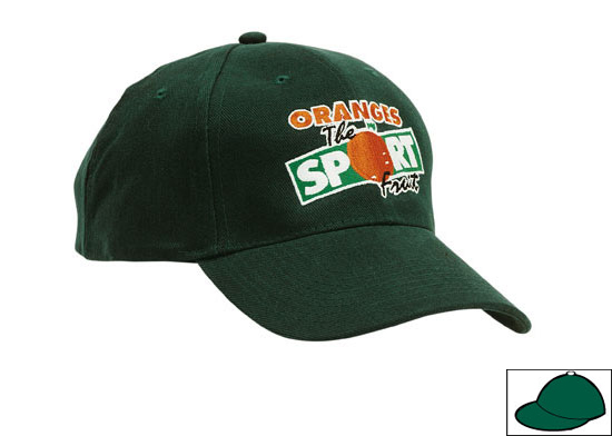 4241FOR 6 Panel Brushed Heavy Cotton Cap - Forest Green