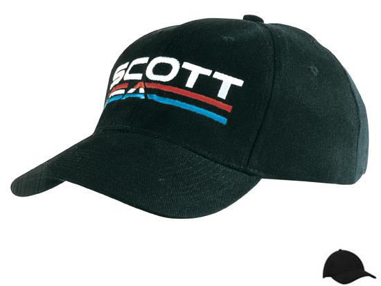 4242BL 6 Panel Brushed Cotton Cap - Black