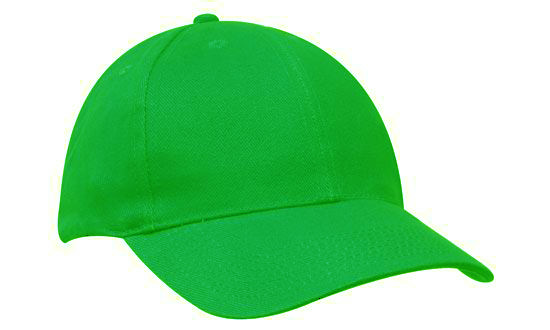 6 Panel Brushed Cotton Cap - Emerald