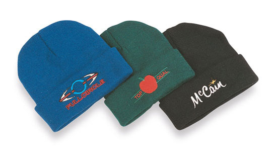 4243BL Knitted Acrylic Beanie - Black