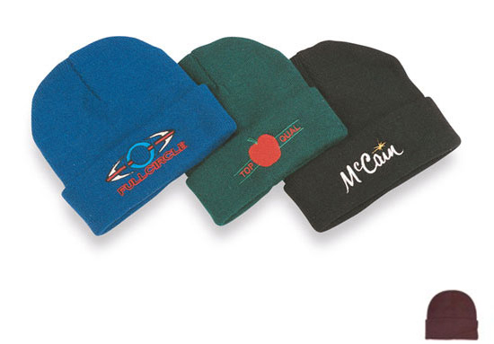 4243MA Knitted Acrylic Beanie - Maroon