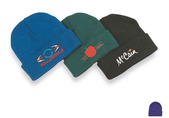 4243PUR Knitted Acrylic Beanie - Purple