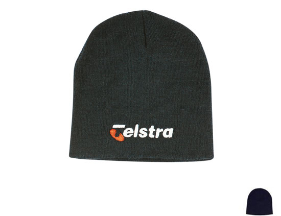 4244NA Knitted Skull Beanie Cap - Navy