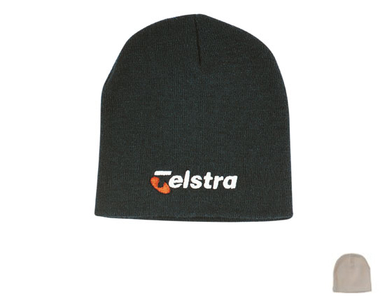 4244ST Knitted Skull Beanie Cap - Stone