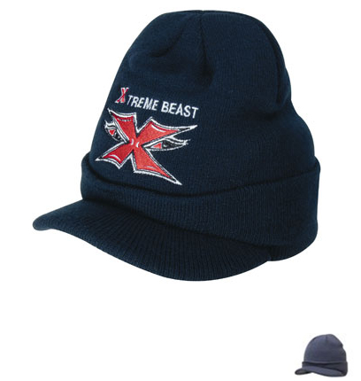 4245CH Acrylic Beanie with Peak - Charcoal